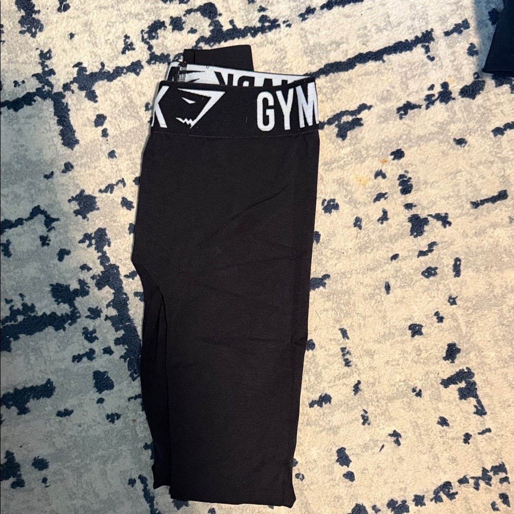 Gymshark XS Leggings with Black and White Waistband